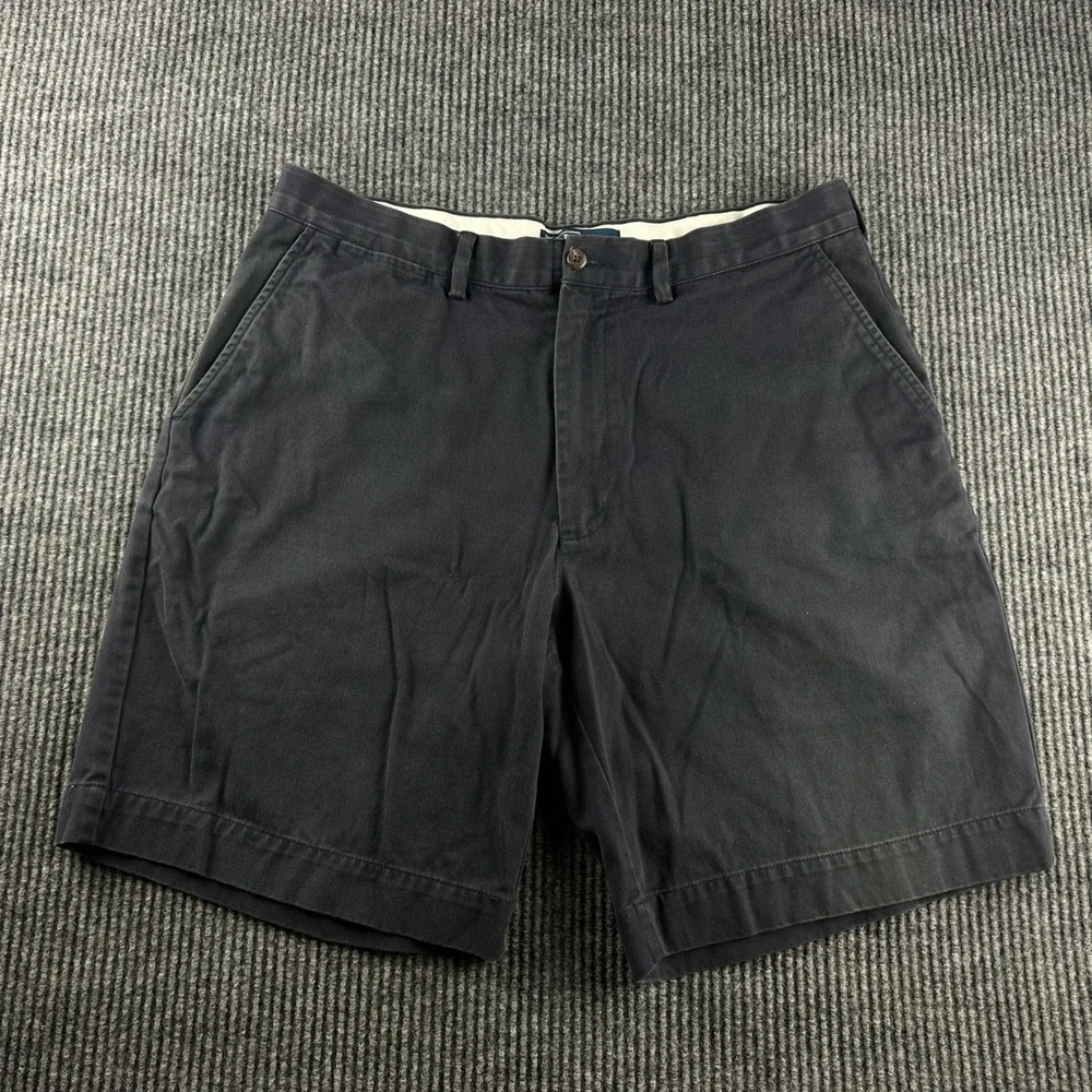 VTG Polo Ralph Lauren Mens Prospect Short Navy Blue Classic Chino Cotton Size 35